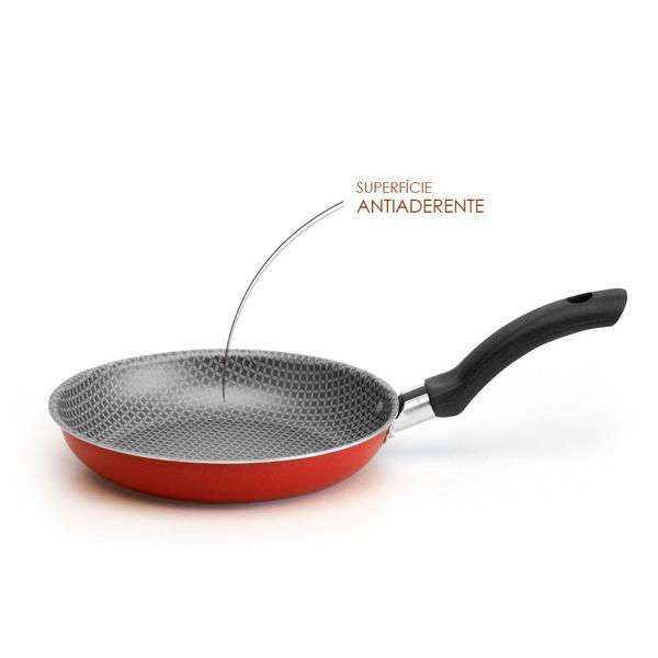 Kit 3 Frigideiras Antiaderente Vermelho Cereja - Alegrete Imagem de Kit 3 Frigideiras Antiaderente Vermelho Cereja