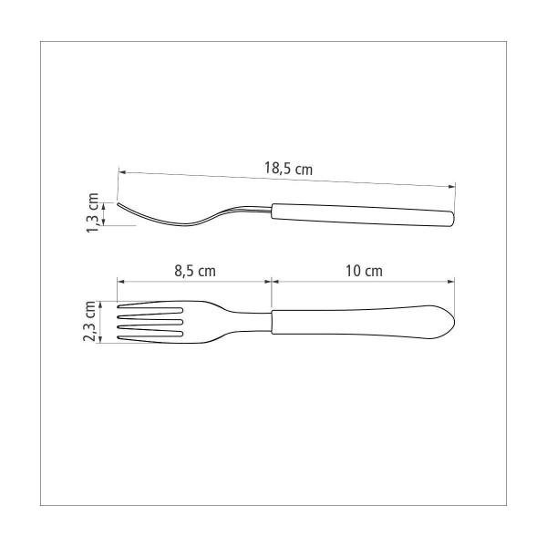 Imagem de Kit 3 Garfo de Mesa Tramontina Leme Inox Preto