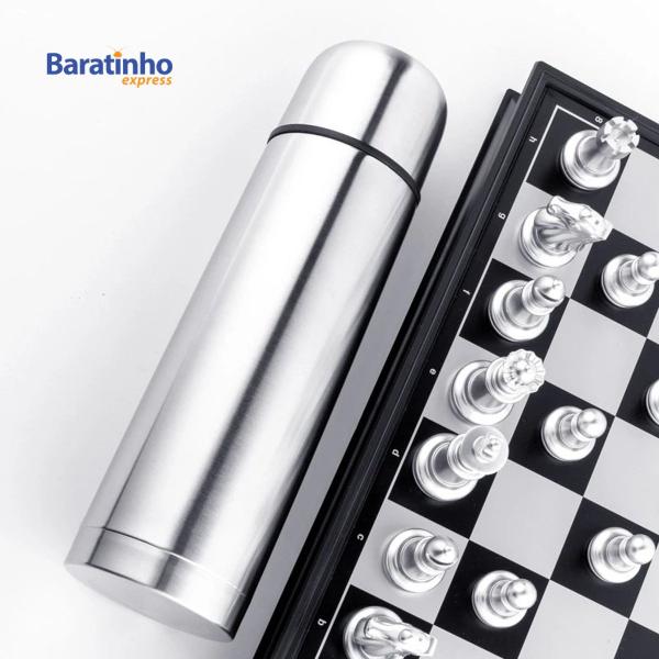 Imagem de KIt 3 Garrafas térmica squeeze Inox com Tampa Dosadora 350ml