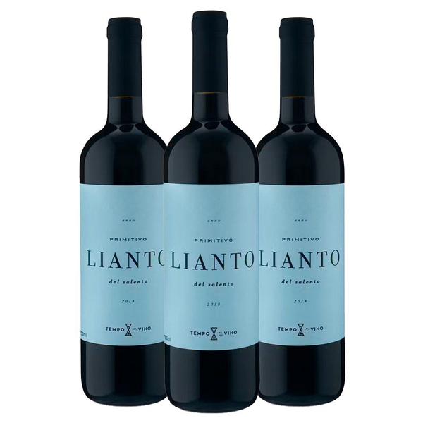 Imagem de Kit 3 Garrafas Vinho Tinto Lianto Primitivo 750ml