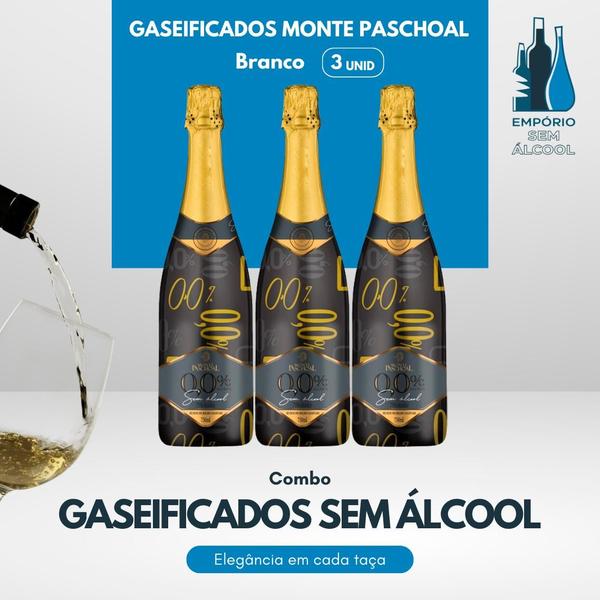 Imagem de Kit 3 Gaseificado Sem Álcool Monte Paschoal - 750mL Nacional