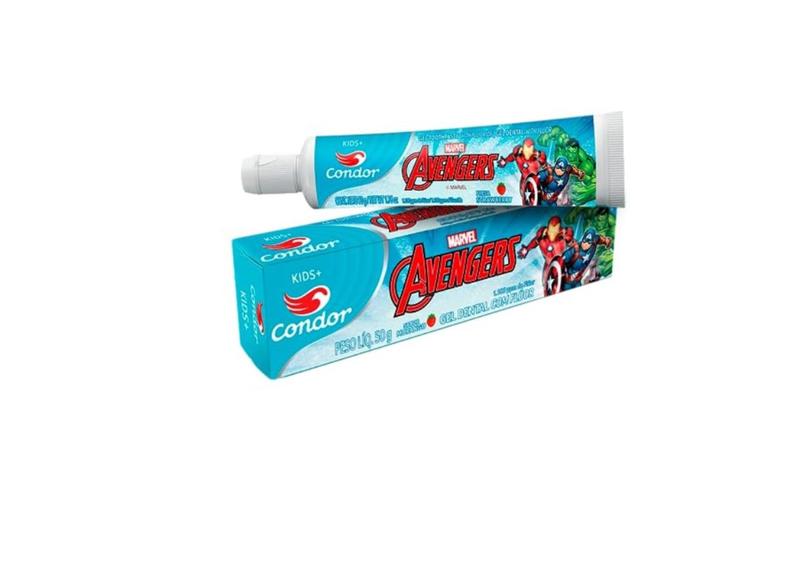 Imagem de Kit 3 Gel Dental Marvel Avengers Sabor Morango - Condor