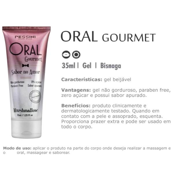 Imagem de Kit 3 Gel Gourmet Marshmallow Massagem Beijavel Drinks