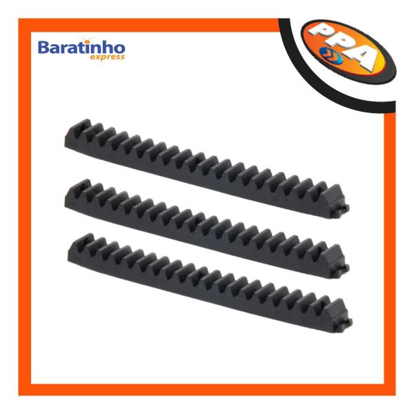 Kit 3 Gomo Cremalheira Preto Módulo 4 Residencial 50cm Ppa Imagem de Kit 3 Gomo Cremalheira Preto Módulo 4 Residencial 50cm Ppa