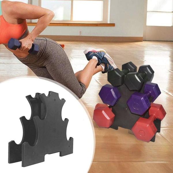 Kit 3 Halteres Peso Academia Bonafit + Suporte 12Kg Imagem de Kit 3 Halteres Peso Academia Bonafit + Suporte 12Kg