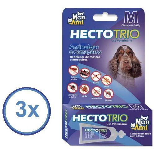 Imagem de Kit 3 Hectotrio Antipulgas E Carrapatos Cães  A Sua Escolha