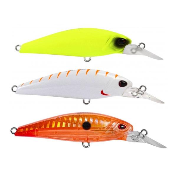 Imagem de Kit 3 Iscas Artificiais Pesca Meia Água Marine Sports Raptor Shad 70 7cm 8g