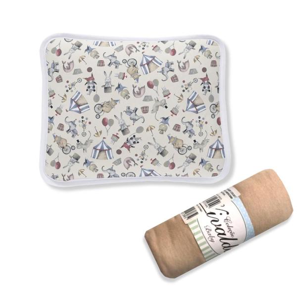 Imagem de Kit 3 Jogo De Cama Berço 2 Peças Lençol Malha 120g/m² Menino / Menina