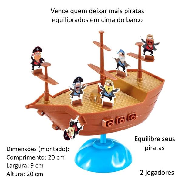 Imagem de Kit 3 Jogos Divertidos Pula Pirata Pula Batata e Equilibra Navio Pirata Infantil