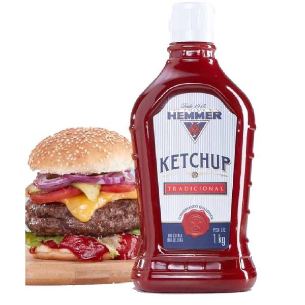 Imagem de Kit 3 Ketchup Tradicional Hemmer sin gluten squeeze 1kg Cada