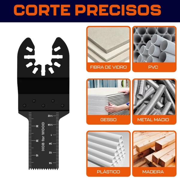 Imagem de Kit 3 Lâmina 20Mm Serra Oscilante Multiferramenta Multicorte