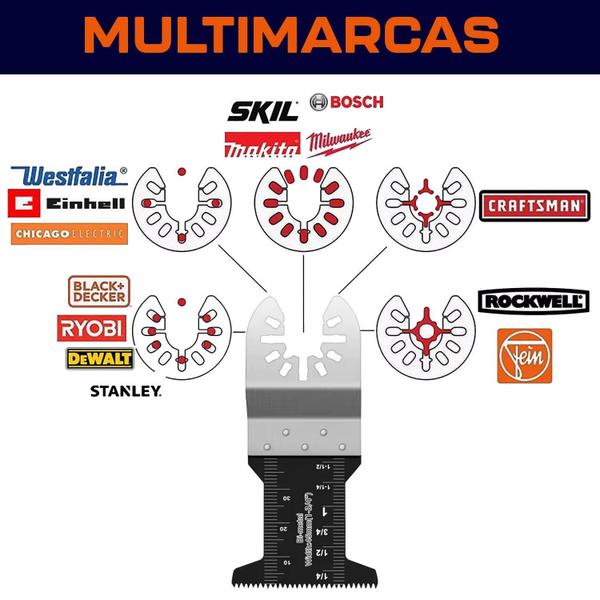 Imagem de Kit 3 Lâmina Bimetal De Serra Multiferramenta Multicorte