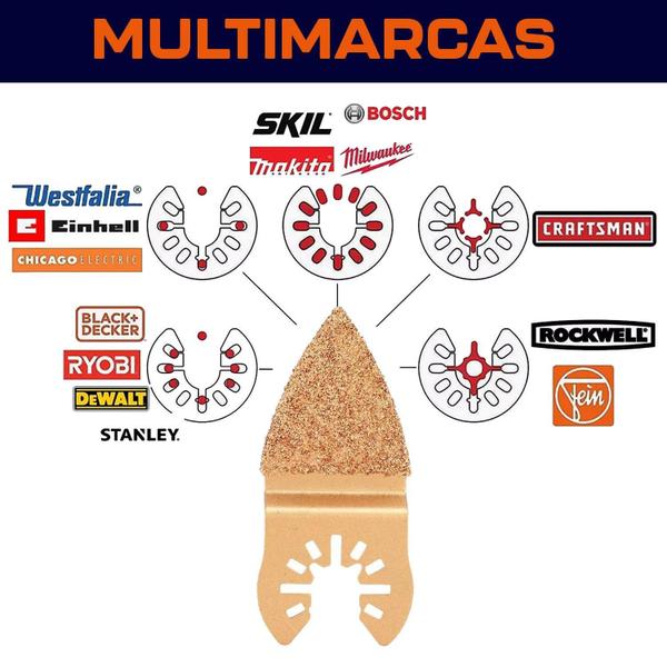 Imagem de Kit 3 Lâmina De Serra Diamantada Para Ferramentac Multicorte