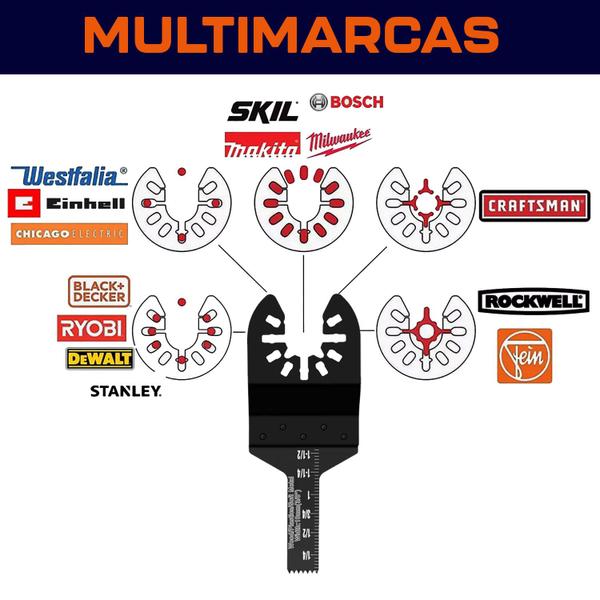 Imagem de Kit 3 Lâminas 9mm Serra Oscilante Multiferramenta Multicorte