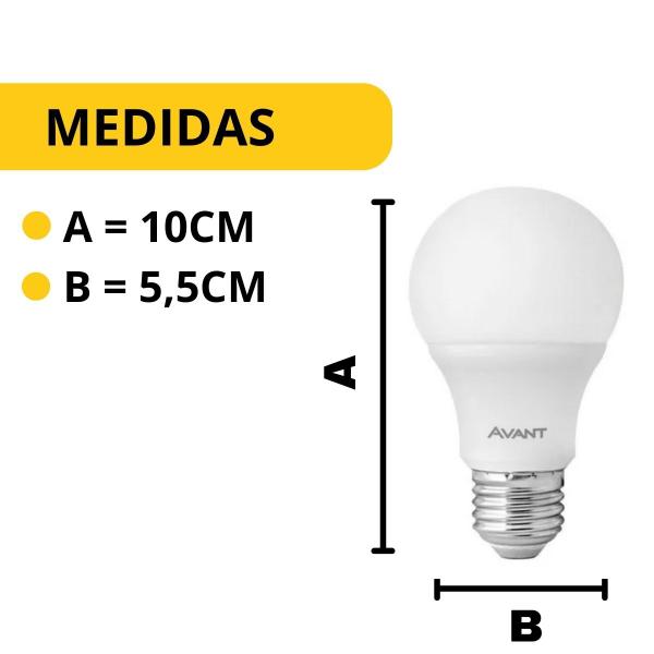 Imagem de Kit 3 Lampada Bulbo 7w Branco Frio 6500k Iluminação Casa