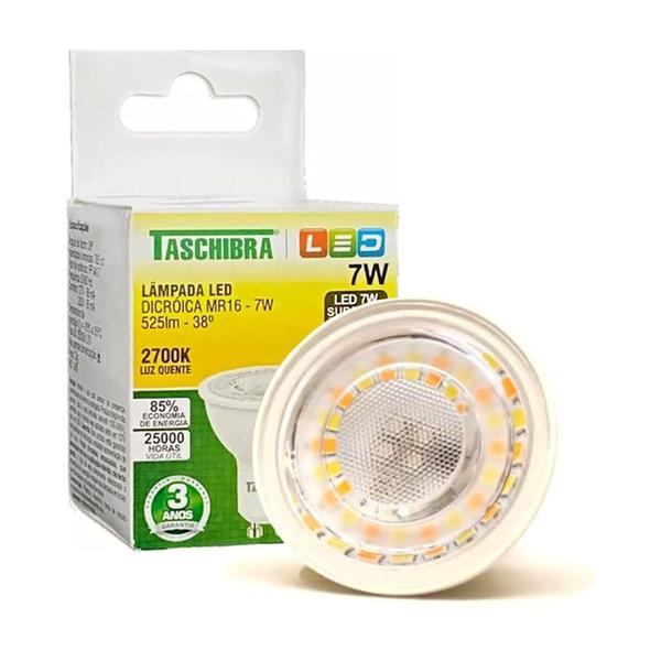 Imagem de Kit 3 Lâmpada Dicróica Led Gu10 7w Bivolt 2700k Dimerizável