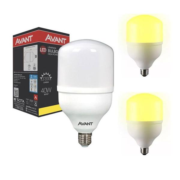 Imagem de KIT 3 Lâmpada Led 40W Bulbo Luz Amarela Alta Potência Avant