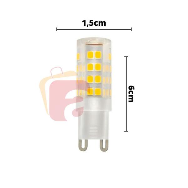 Imagem de Kit 3 Lâmpada Led Arandela G9 7w 6500k Bivolt Branco Frio Arandela Halopin Bipino  Muro Area Externa Exterior Interno Interior 