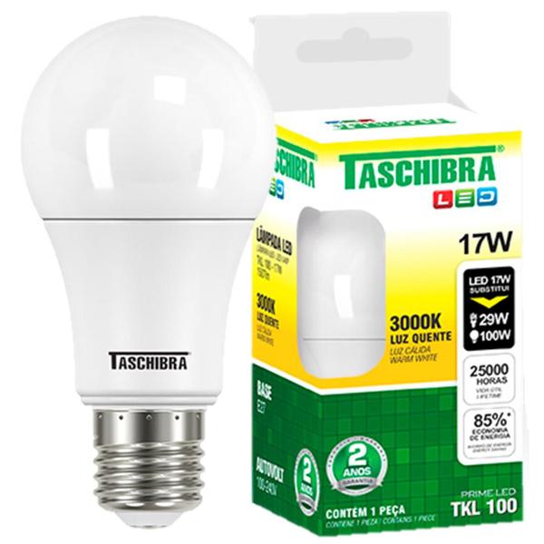 Imagem de Kit 3 Lampada Led Bulbo 17w Branco Quente 3000K Amarela Bivolt