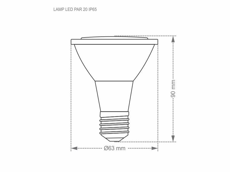 Imagem de Kit 3 Lâmpada LED PAR 20 IP 65 6W Verde E-27