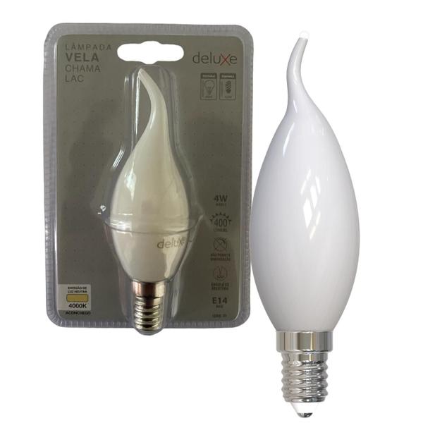 Kit 3 Lampada Led Vela Chama Lac 4w Branco Neutro 4000k E14 - Avant Imagem de Kit 3 Lampada Led Vela Chama Lac 4w Branco Neutro 4000k E14