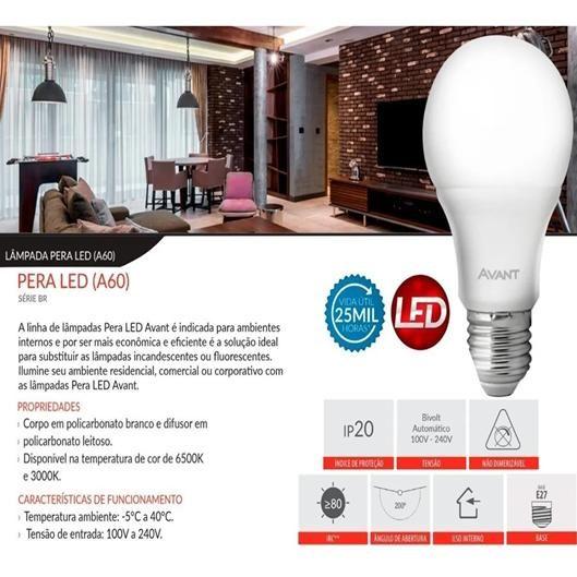 Imagem de Kit 3 Lampada Pera Led Bulbo 12w E27 Branco Frio 6500k