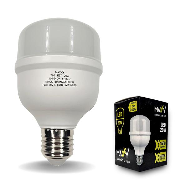 Imagem de Kit 3 Lâmpadas 20W Frio Maxxy Led 6500K