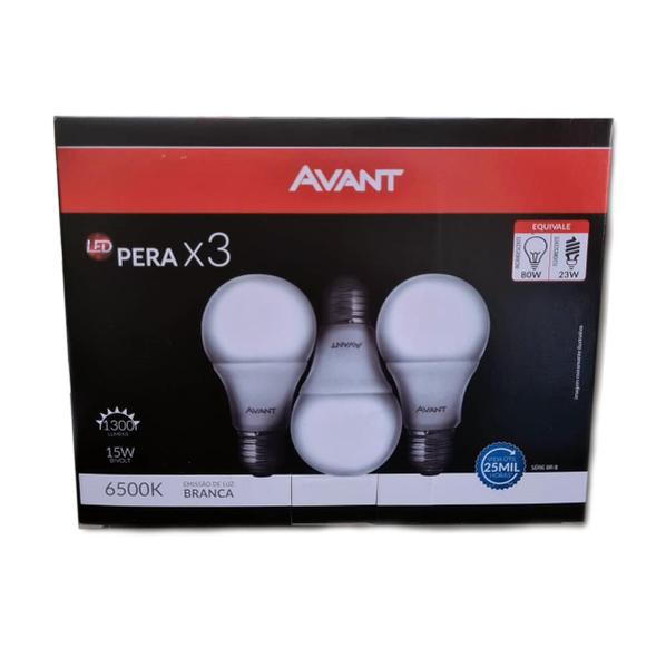 Imagem de Kit 3 Lâmpadas Led 15W Bulbo Soquete E27 Bivolt Branca Fria