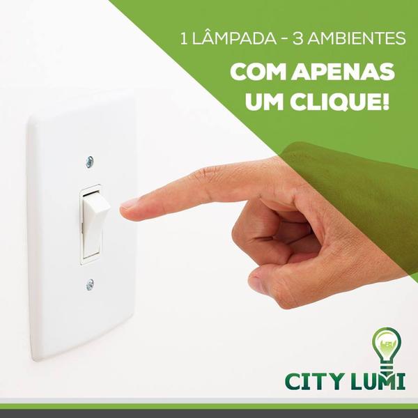 Imagem de Kit 3 Lâmpadas LED 3 TONS de Luz Branca (Fria/Quente/Neutra) A60 9W E27 BIVOLT