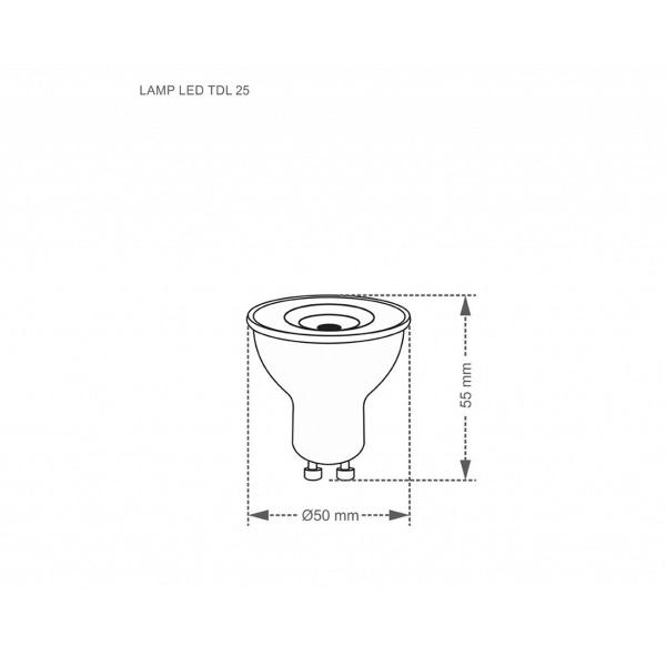 Imagem de Kit 3 lâmpadas led taschibra dicroica mr16 tdl 25 3w gu10