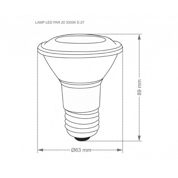 Imagem de Kit 3 lâmpadas led taschibra par 20 e-27