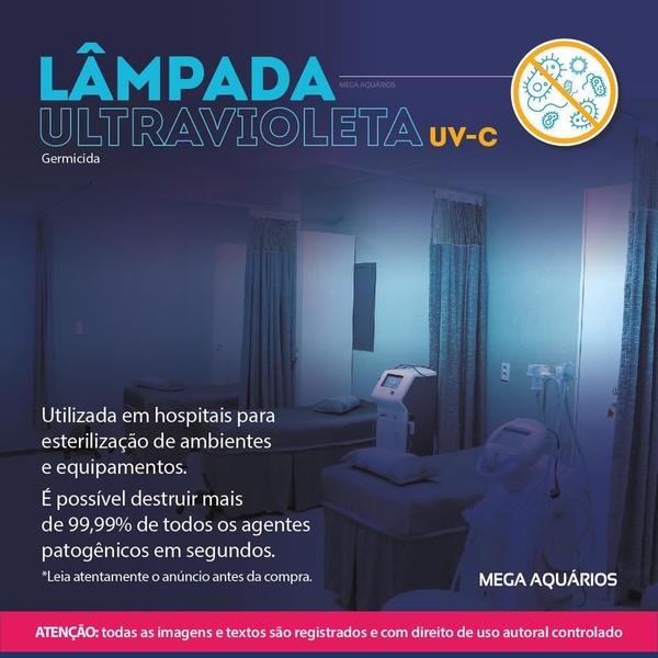 Kit 3 lâmpadas UV germicida 8W reposição filtro lago aquário - Mega Aquários Imagem de Kit 3 lâmpadas UV germicida 8W reposição filtro lago aquário