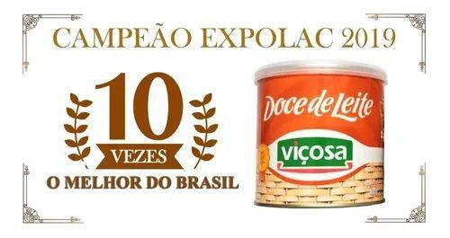 Imagem de Kit 3 Latas Doce De Leite Viçosa Premium Lata 800g Original