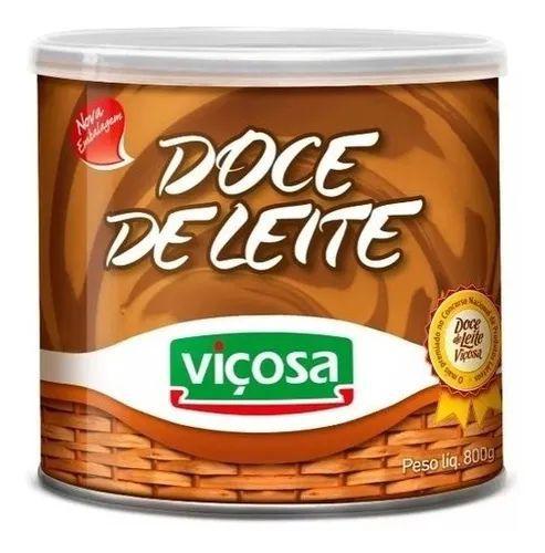 Kit 3 Latas Doce De Leite Viçosa Premium Lata 800g Original Imagem de Kit 3 Latas Doce De Leite Viçosa Premium Lata 800g Original