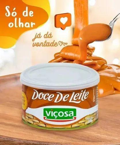Kit 3 Latas Doce De Leite Viçosa Premium Lata 800g Original Imagem de Kit 3 Latas Doce De Leite Viçosa Premium Lata 800g Original