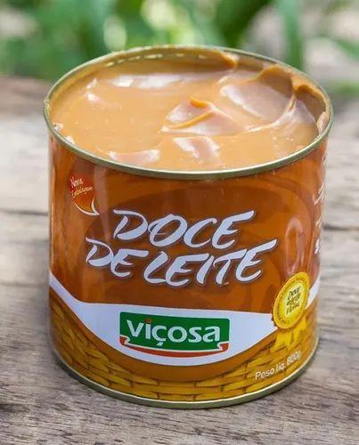 Kit 3 Latas Doce De Leite Viçosa Premium Lata 800g Original Imagem de Kit 3 Latas Doce De Leite Viçosa Premium Lata 800g Original