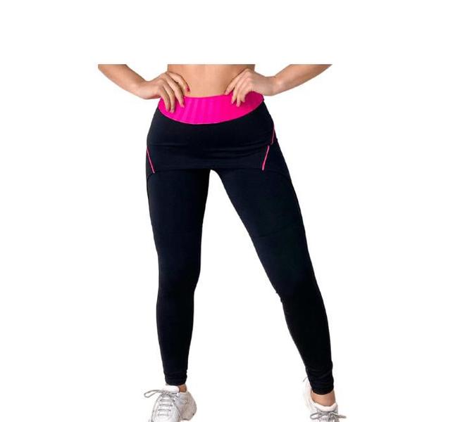 Imagem de Kit 3 Legging Saia Academia Fitness Tapa Bumbum Cintura Alta