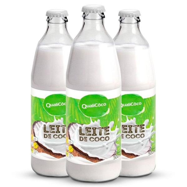 Imagem de Kit 3 Leite de coco QualiCôco 500ml