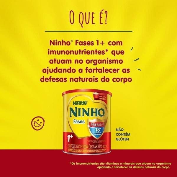 Kit 3 - Leite Ninho Fases 1+ 800G Cada - Nestle Imagem de Kit 3 - Leite Ninho Fases 1+ 800G Cada