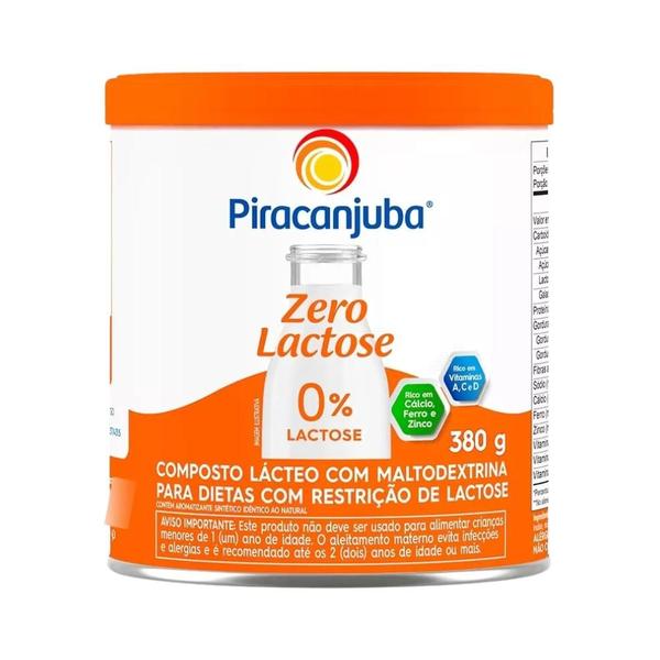 Imagem de Kit 3 Leite Zero Lactose 380g Piracanjuba Lata