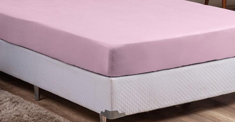 Imagem de Kit 3 Lençol Casal QUEEN AVULSO com Elástico LISO Cama Box Microfibra Premium TODOS ROSA