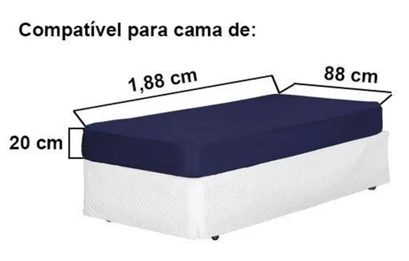 Imagem de Kit 3 Lençol Solteiro Avulso com Elástico Varias Cores Forro de Cama