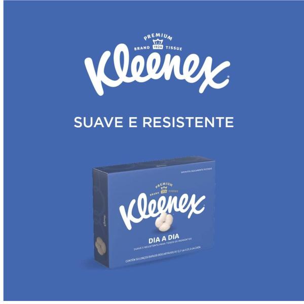 Imagem de Kit 3 Lenços Papel Descartável Kleenex Folha Dupla 50 Folhas