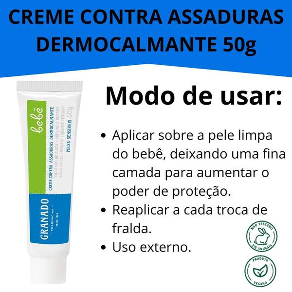 Imagem de Kit 3 Lenços Umedecidos Bebe Peles Sensíveis Creme Assadura Granado