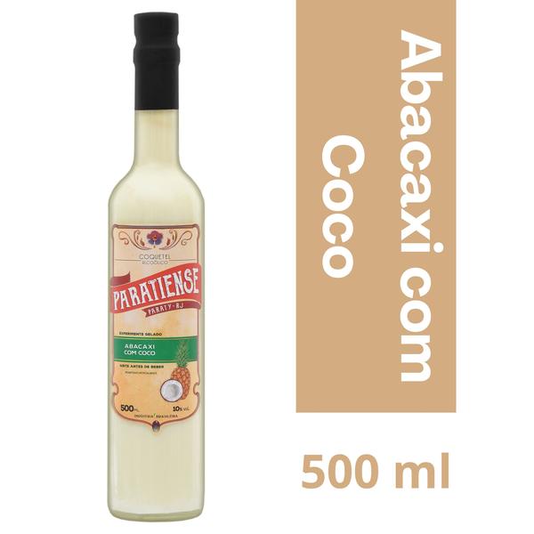 Imagem de Kit 3 Licores de Abacaxi com Coco Paratiense 500 ml Creme Sabores Original Fino Tradicional Coquetéis Exóticos Sobremesa