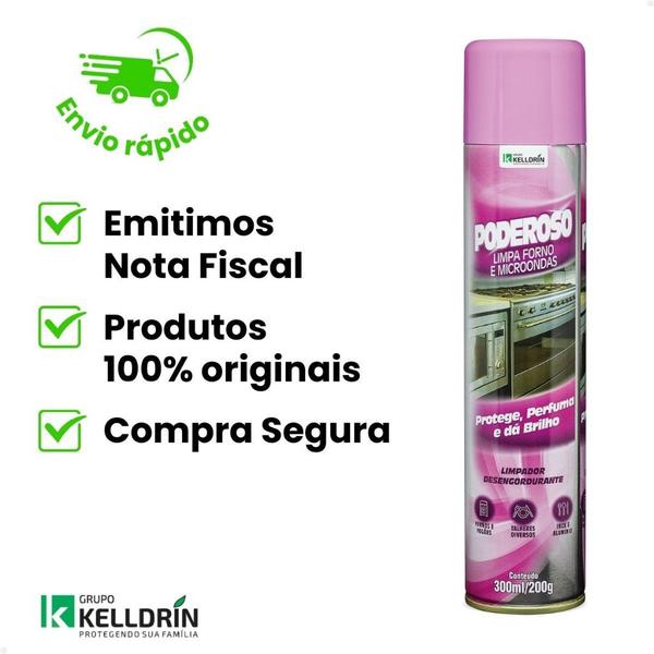 Imagem de Kit 3 Limpa Forno e Microondas Kelldrin - 300ml