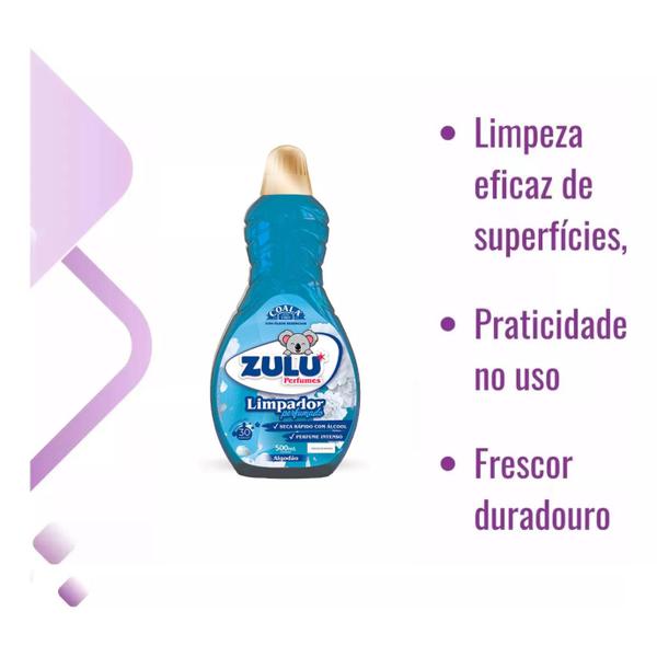 Imagem de Kit 3 Limpador Multiuso Perfumado Zulu Coala 500ml Barato