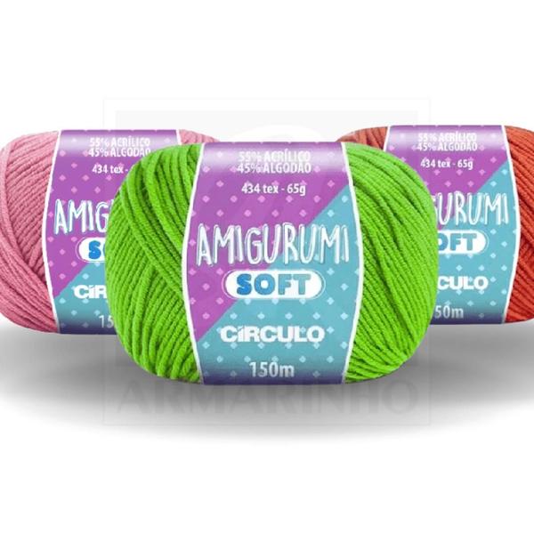 Imagem de Kit 3 Linha Fio Amigurumi Soft Circulo - 150m/65g