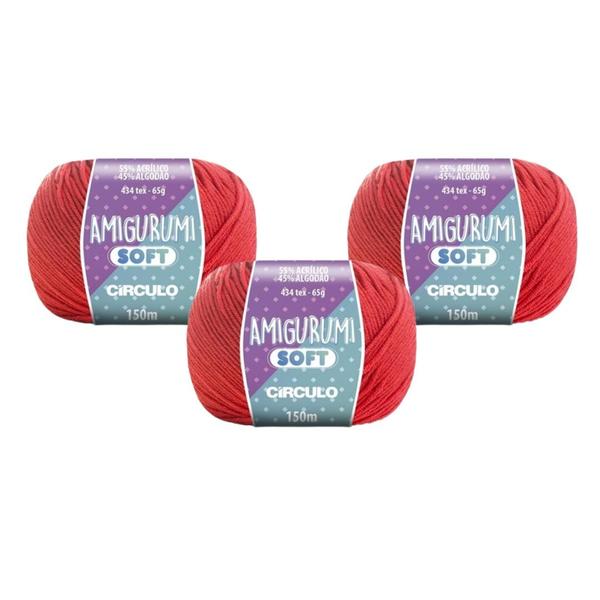 Imagem de Kit 3 Linha Fio Amigurumi Soft Circulo - 150m/65g