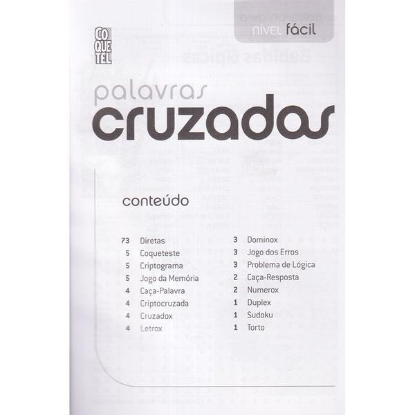 Imagem de Kit 3 Livros Coletânea Coquetel Palavras Cruzadas Fácil 144p